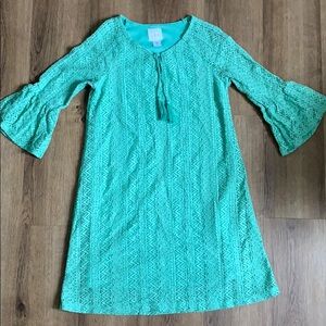 Boho Teal Lace Dress